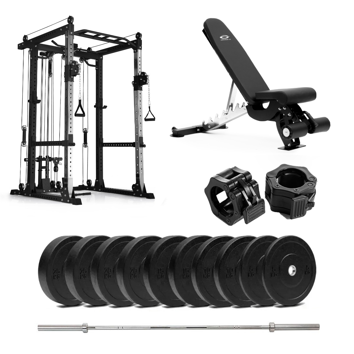 PR 550 Power Rack Bumper med bænk – 110 kg