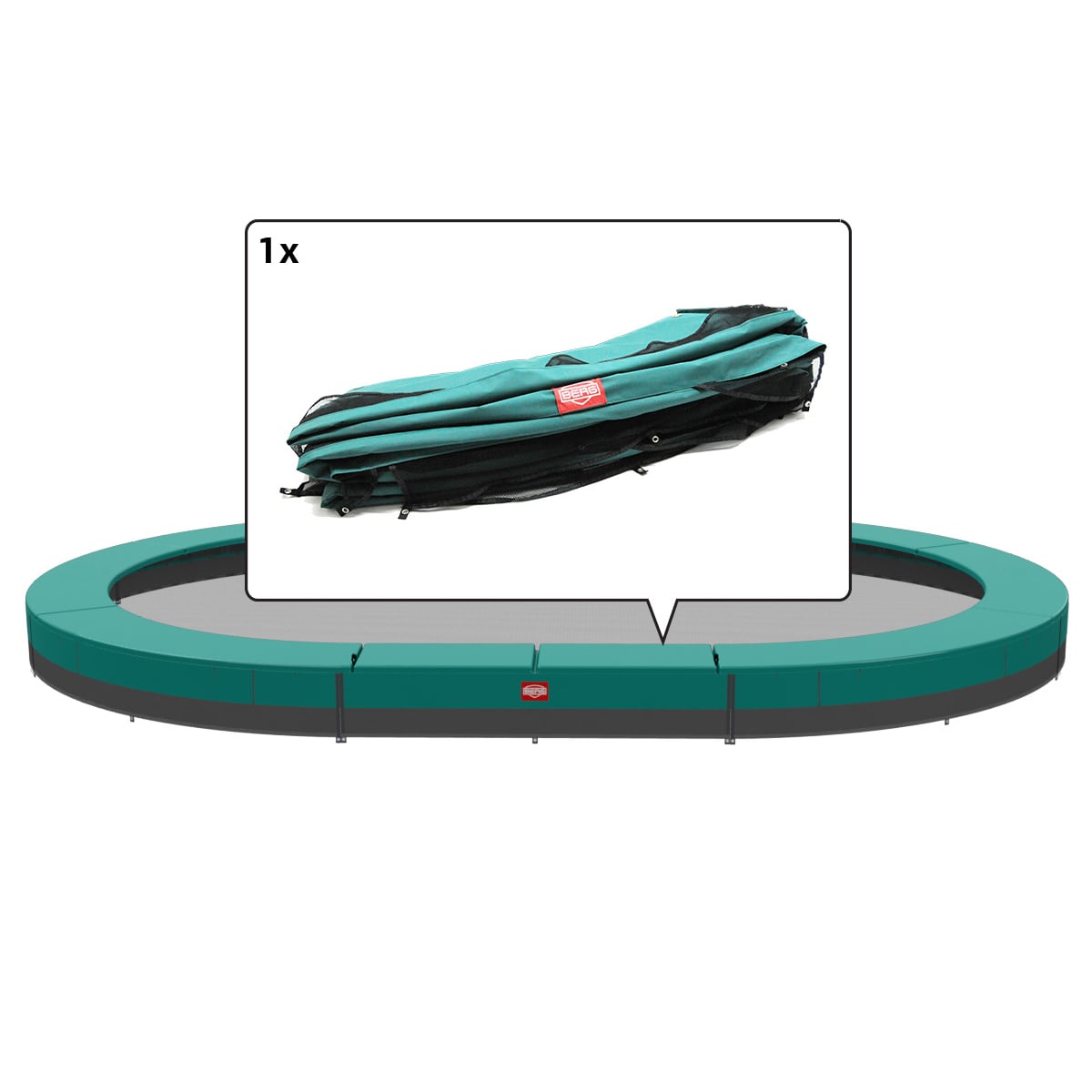 #2 - BERG Champion kantpolstring inground - 520 - Grøn