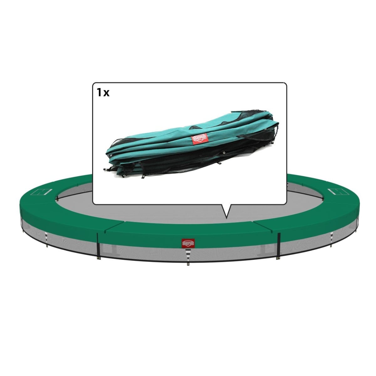 Billede af BERG Champion kantpolstring inground - 330 - Grøn