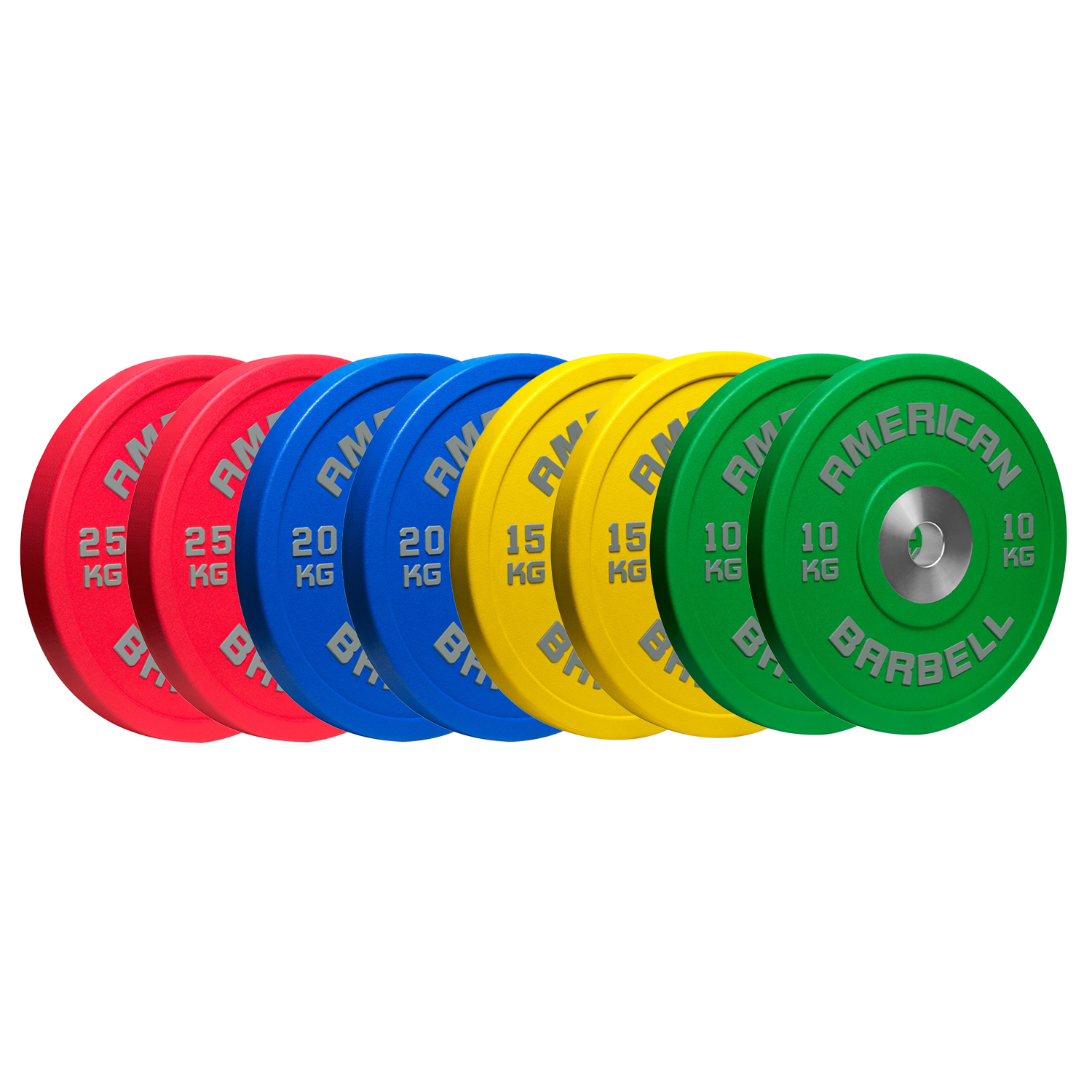 Brug American Barbell 140 kg Color Urethane Pro Series Bumper Plate pakke til en forbedret oplevelse